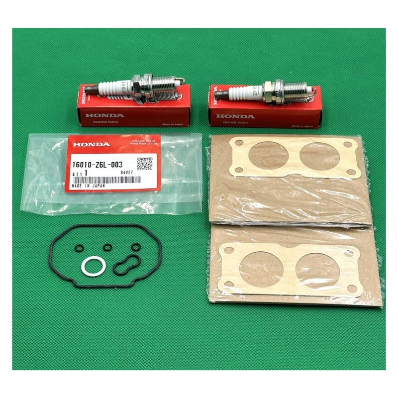 KINDZA Genuine Carburetor Gasket Kit 16010-Z6L-003, 16221-Z6L-000 and Genuine Spark Plugs 98079-5587G ZFR5F for Honda EB10000 GX630 GX660 GX690 - Image 2